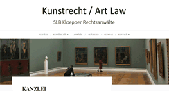 Desktop Screenshot of kunstrecht-anwalt.com