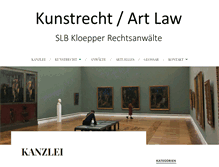 Tablet Screenshot of kunstrecht-anwalt.com